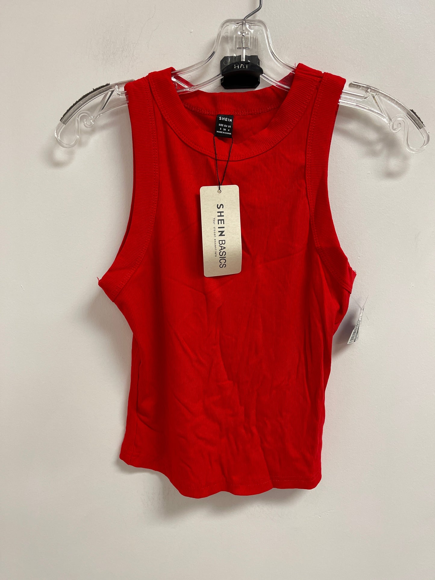 Top Sleeveless By Shein In Red, Size: S