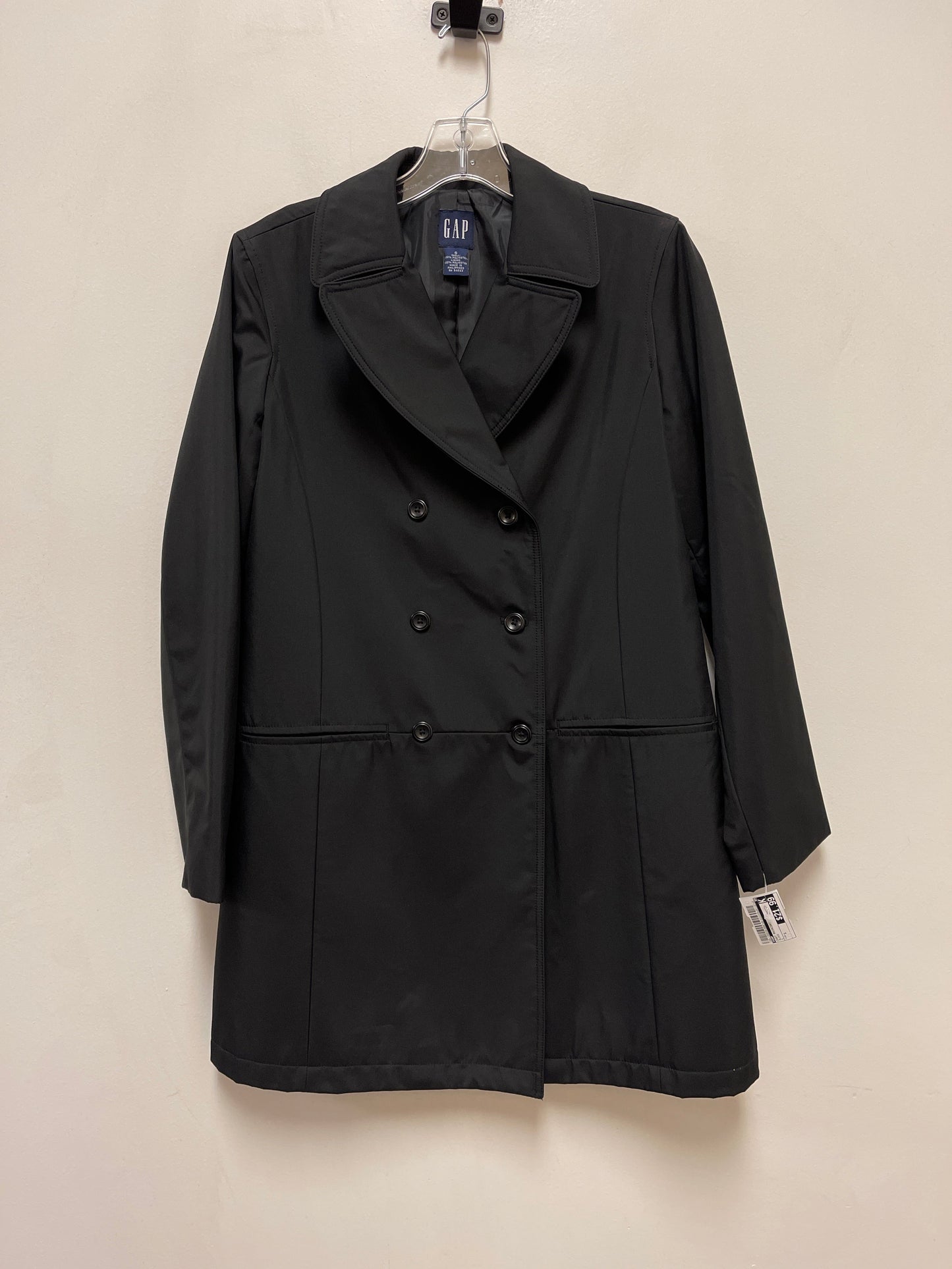 Coat Raincoat By Gap In Black, Size: S