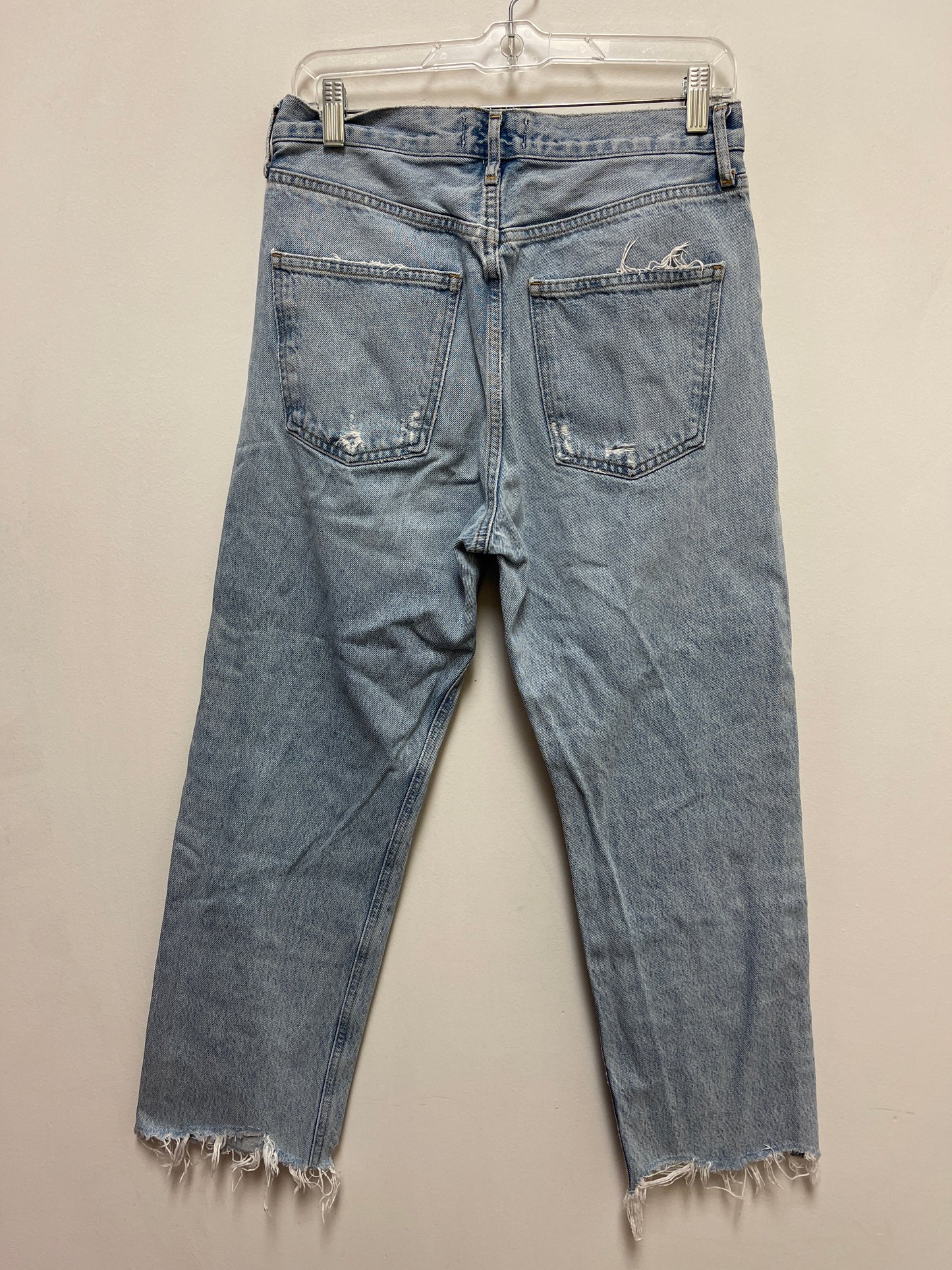 Jeans Straight By Agolde In Blue Denim, Size: 4