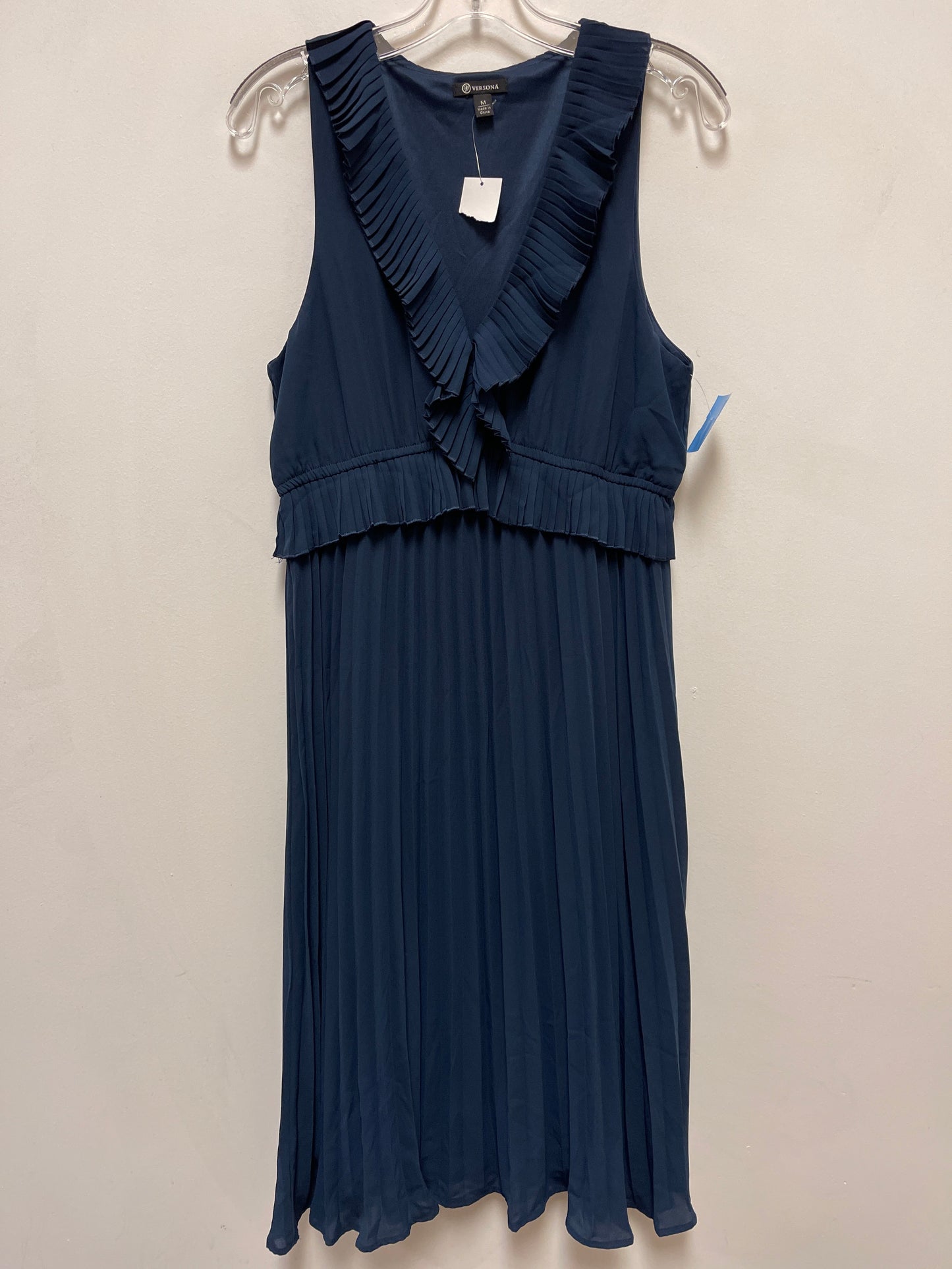 Dress Casual Midi By Versona In Navy, Size: M