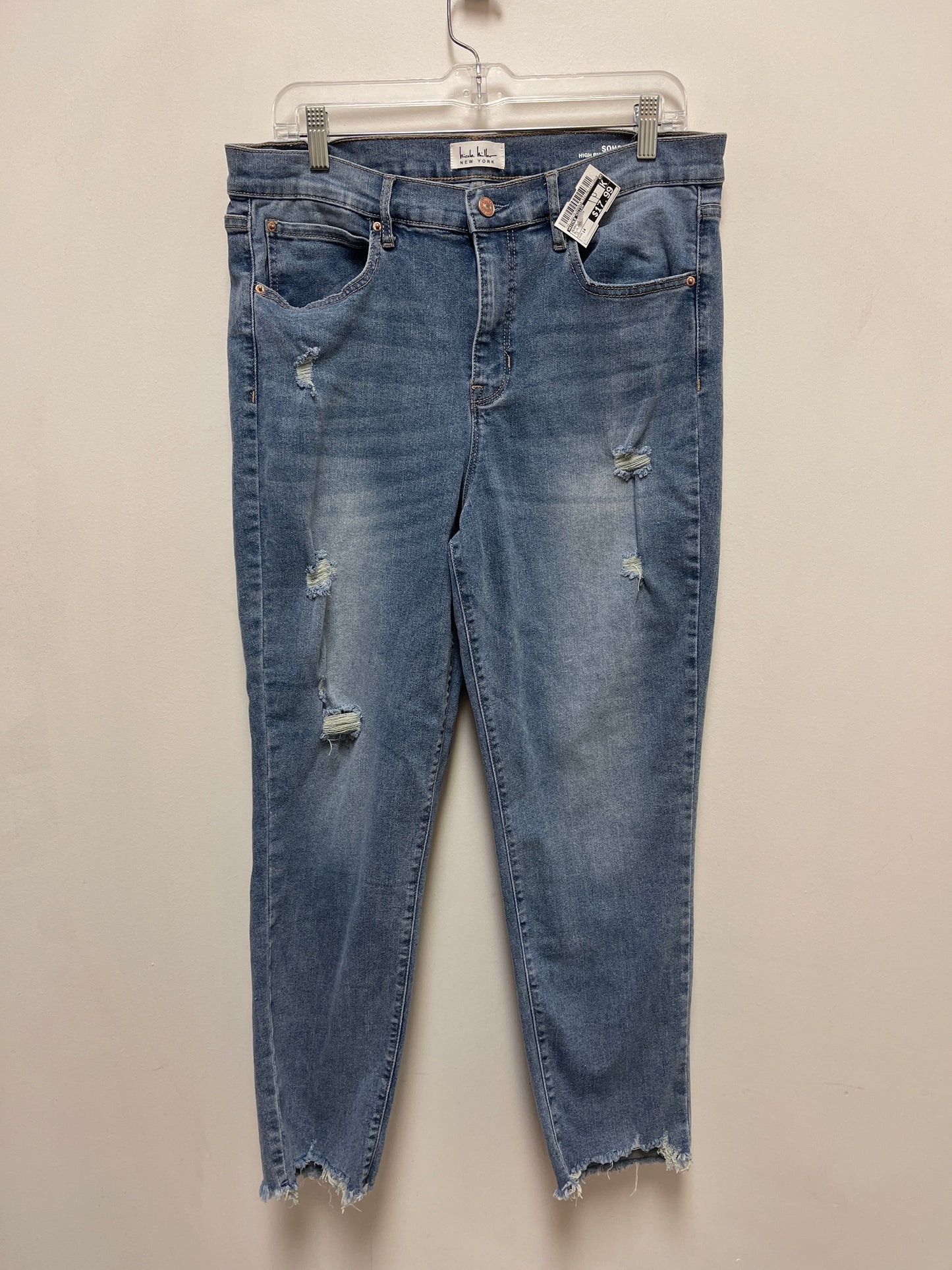 Jeans Skinny By Nicole Miller In Blue Denim, Size: 14