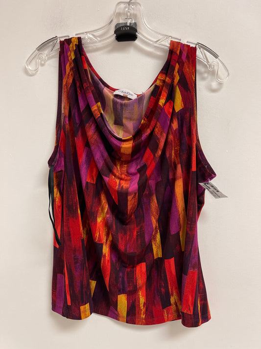 Top Sleeveless By Calvin Klein In Multi-colored, Size: 1x