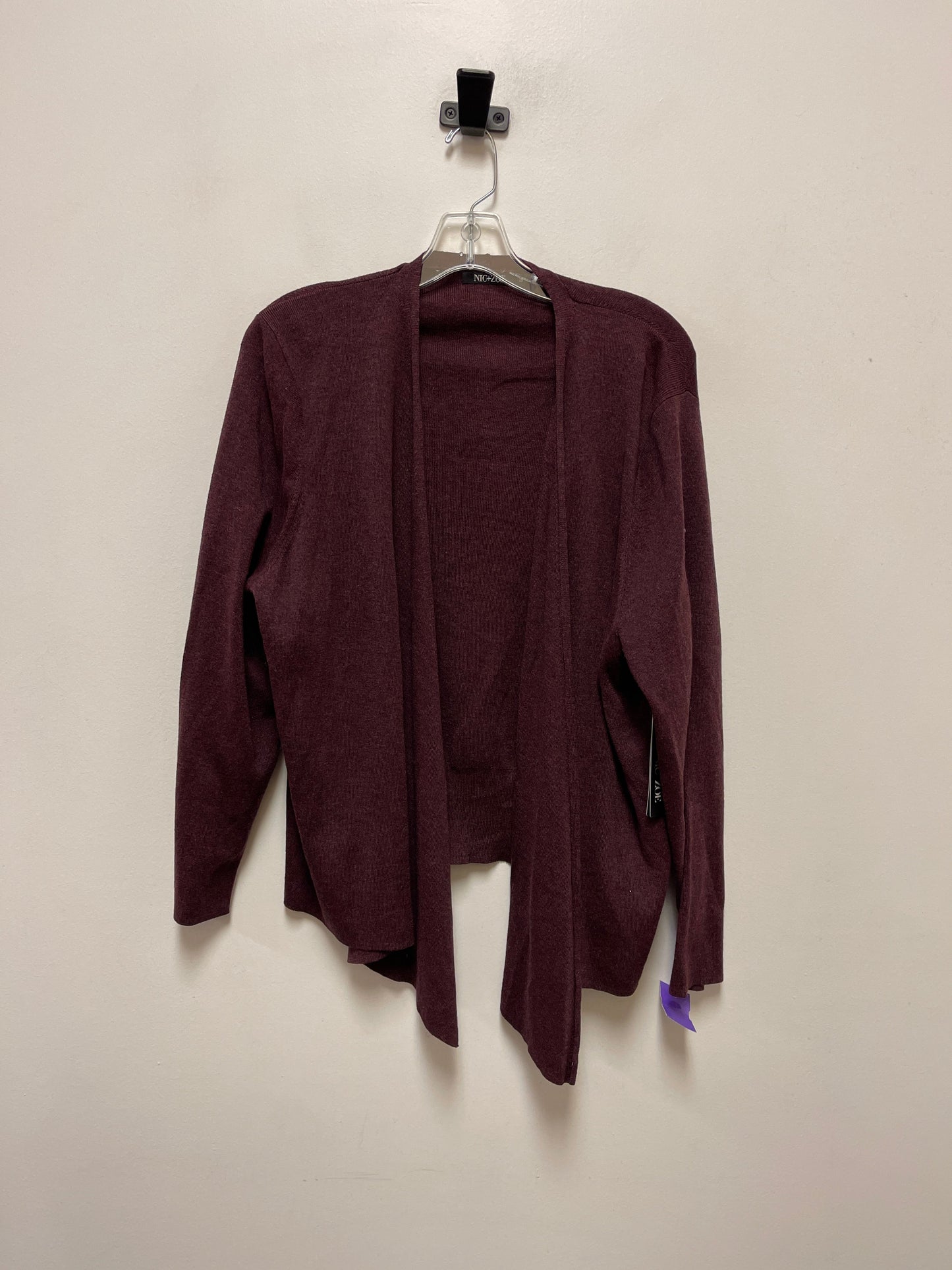 Sweater Cardigan By Nic + Zoe In Purple, Size: 1x