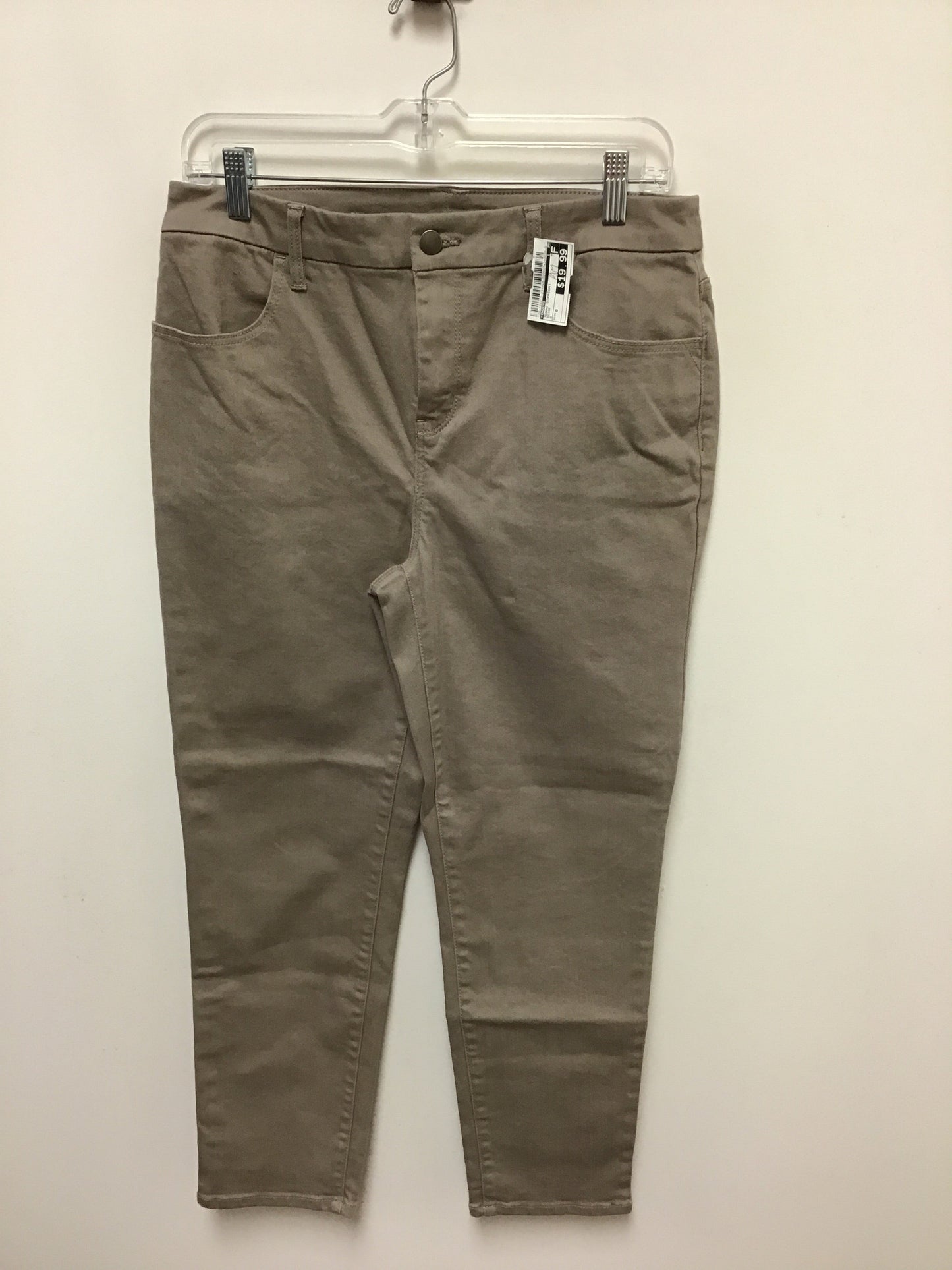 Beige Jeans Straight Chicos, Size 8