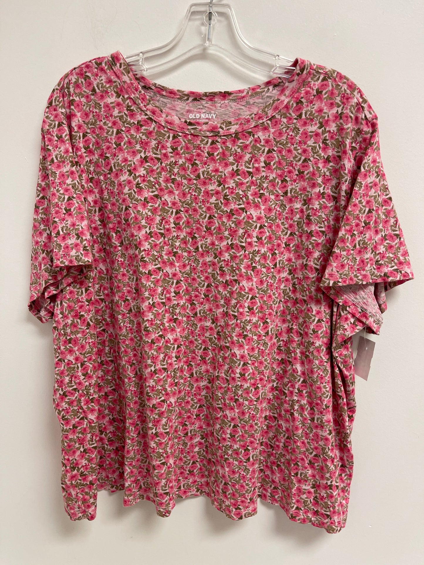 Pink Top Short Sleeve Basic Old Navy, Size 2x