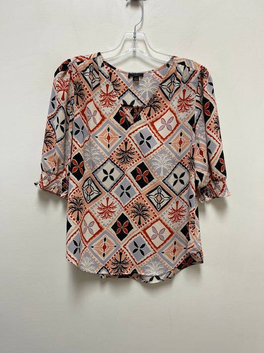 Multi-colored Blouse Short Sleeve Ann Taylor, Size S