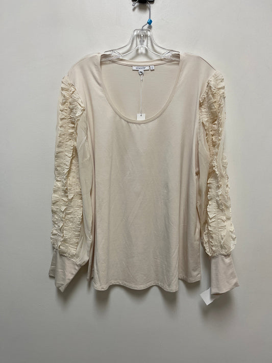 Cream Top Long Sleeve Chicos, Size Xl