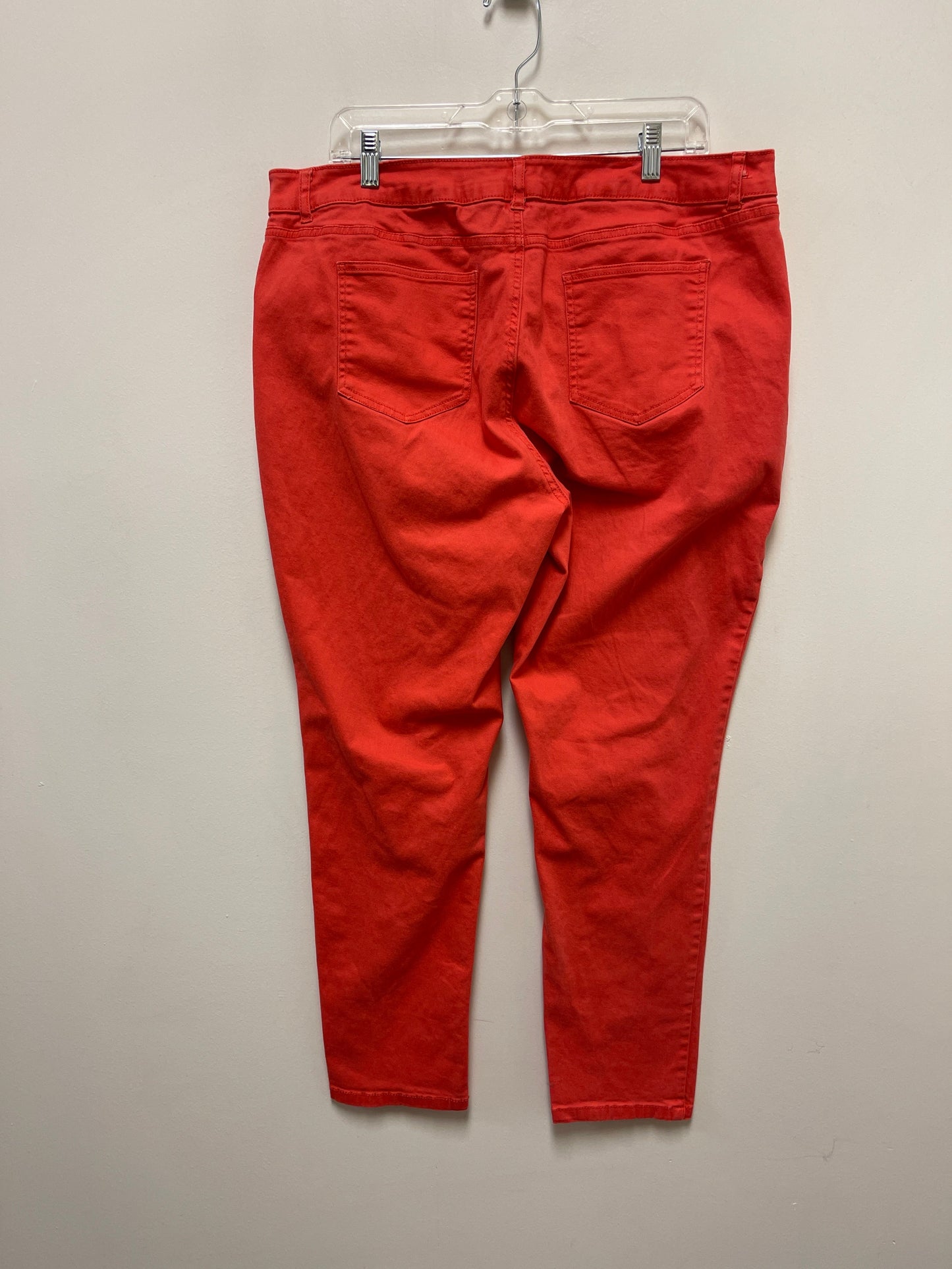 Orange Denim Jeans Skinny Crown And Ivy, Size 16