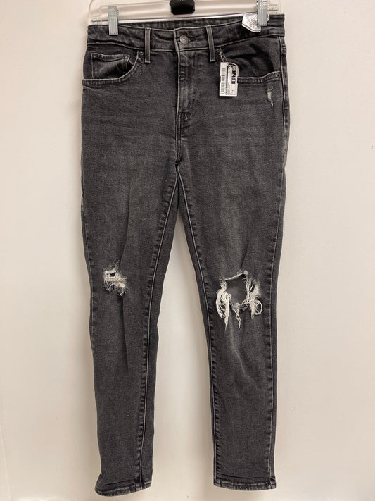 Jeans Skinny By Levis In Black Denim, Size: 6