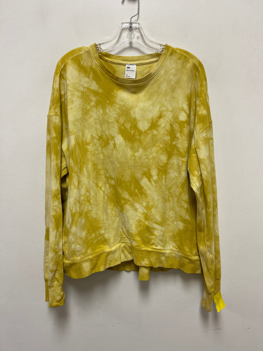 Athletic Sweatshirt Crewneck By All In Motion In Yellow, Size: 2x