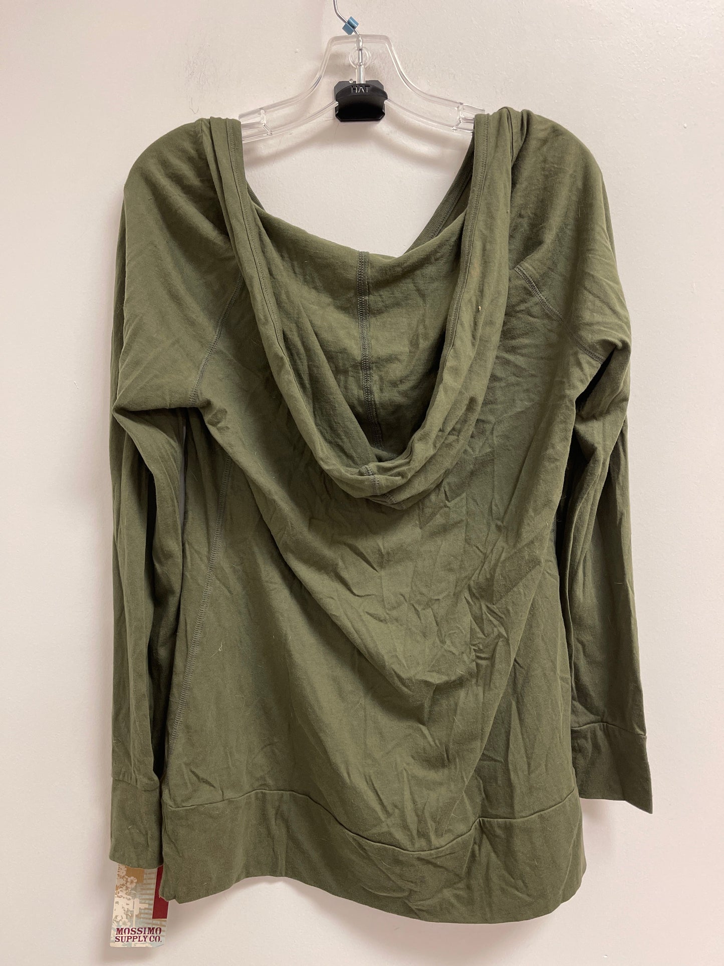 Top Long Sleeve Basic By Mossimo In Green, Size: L