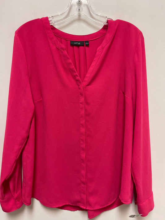 Top Long Sleeve By Apt 9 In Pink, Size: L