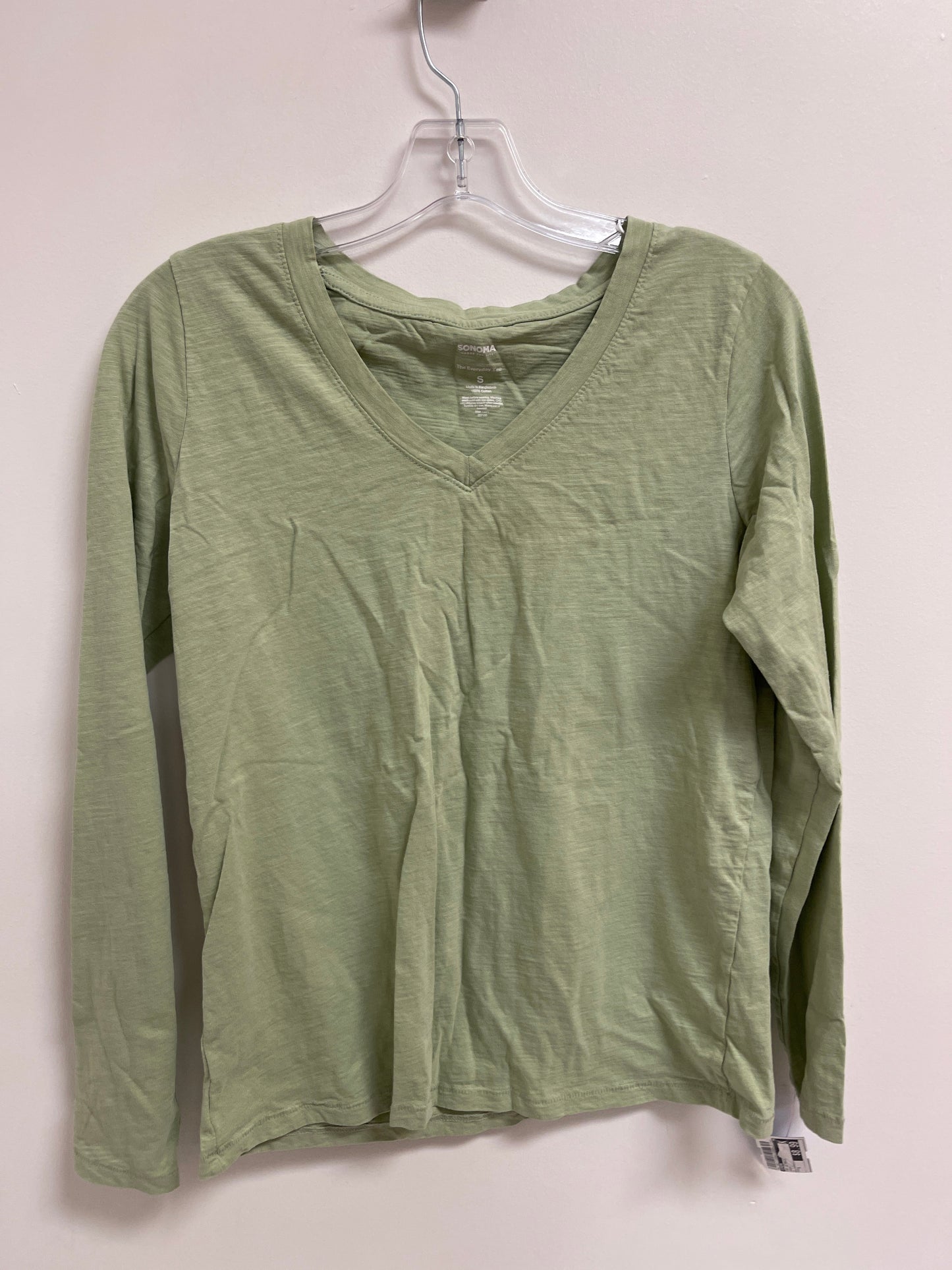 Top Long Sleeve Basic By Sonoma In Green, Size: S