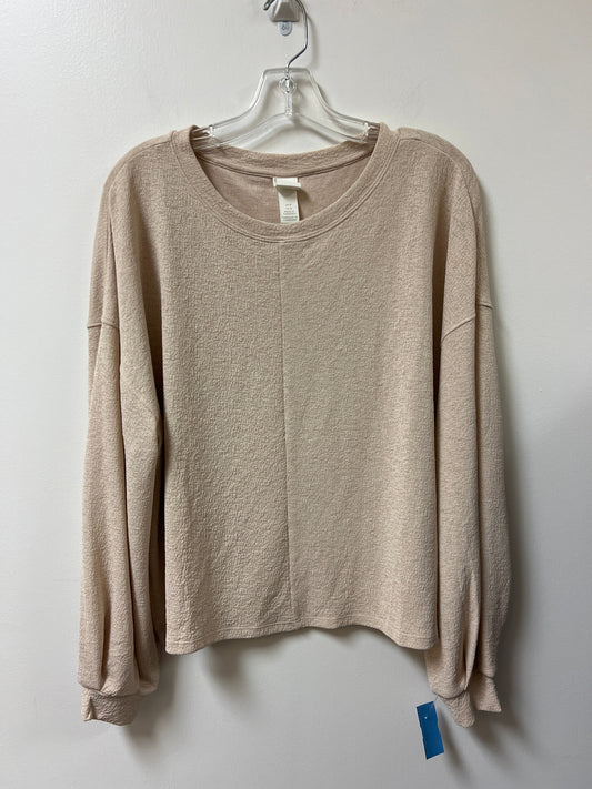 Top Long Sleeve By H&m In Cream, Size: M