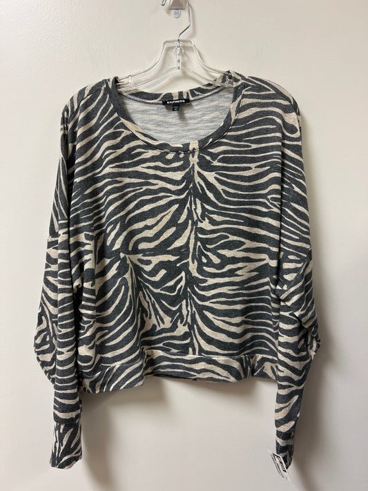 Top Long Sleeve By Express In Animal Print, Size: M