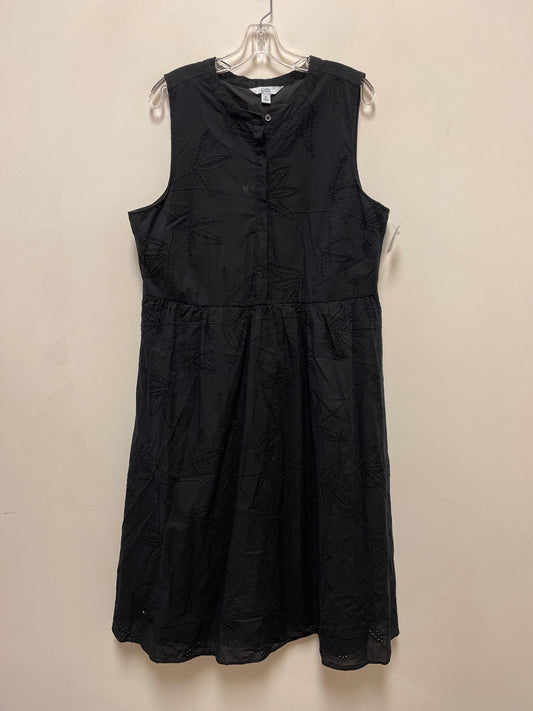 Dress Casual Maxi By Croft And Barrow In Black, Size: Xl