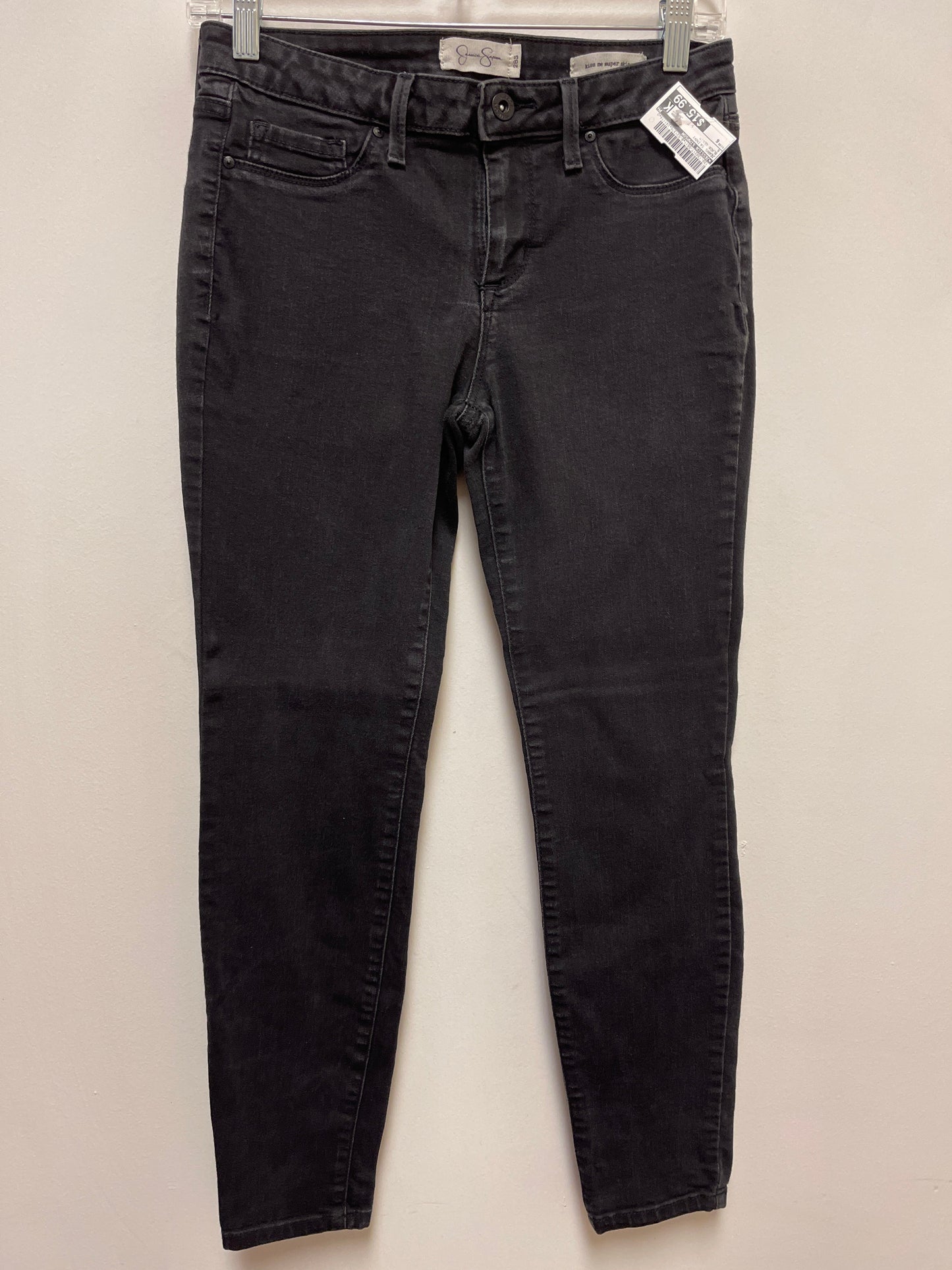 Jeans Skinny By Jessica Simpson In Black Denim, Size: 6