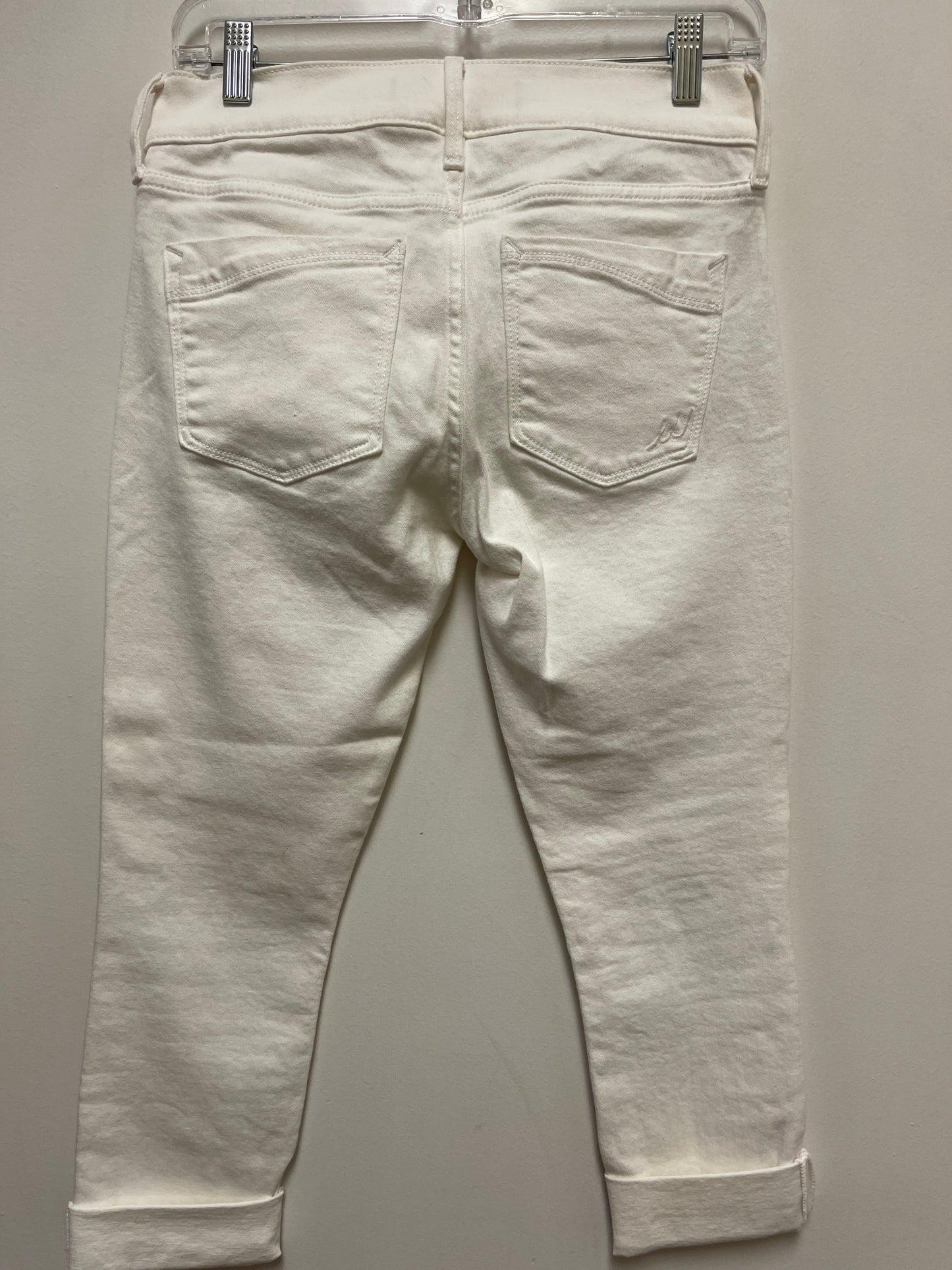 Jeans Cropped By Express In White Denim, Size: 6