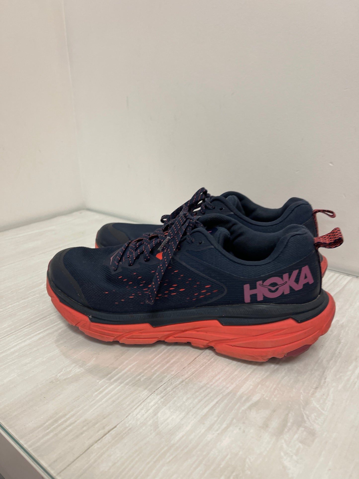 Shoes Sneakers By Hoka In Blue & Orange, Size: 9.5