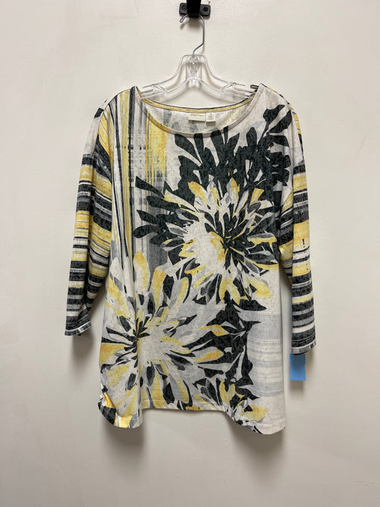 Top Long Sleeve By Chicos In Yellow, Size: Xl