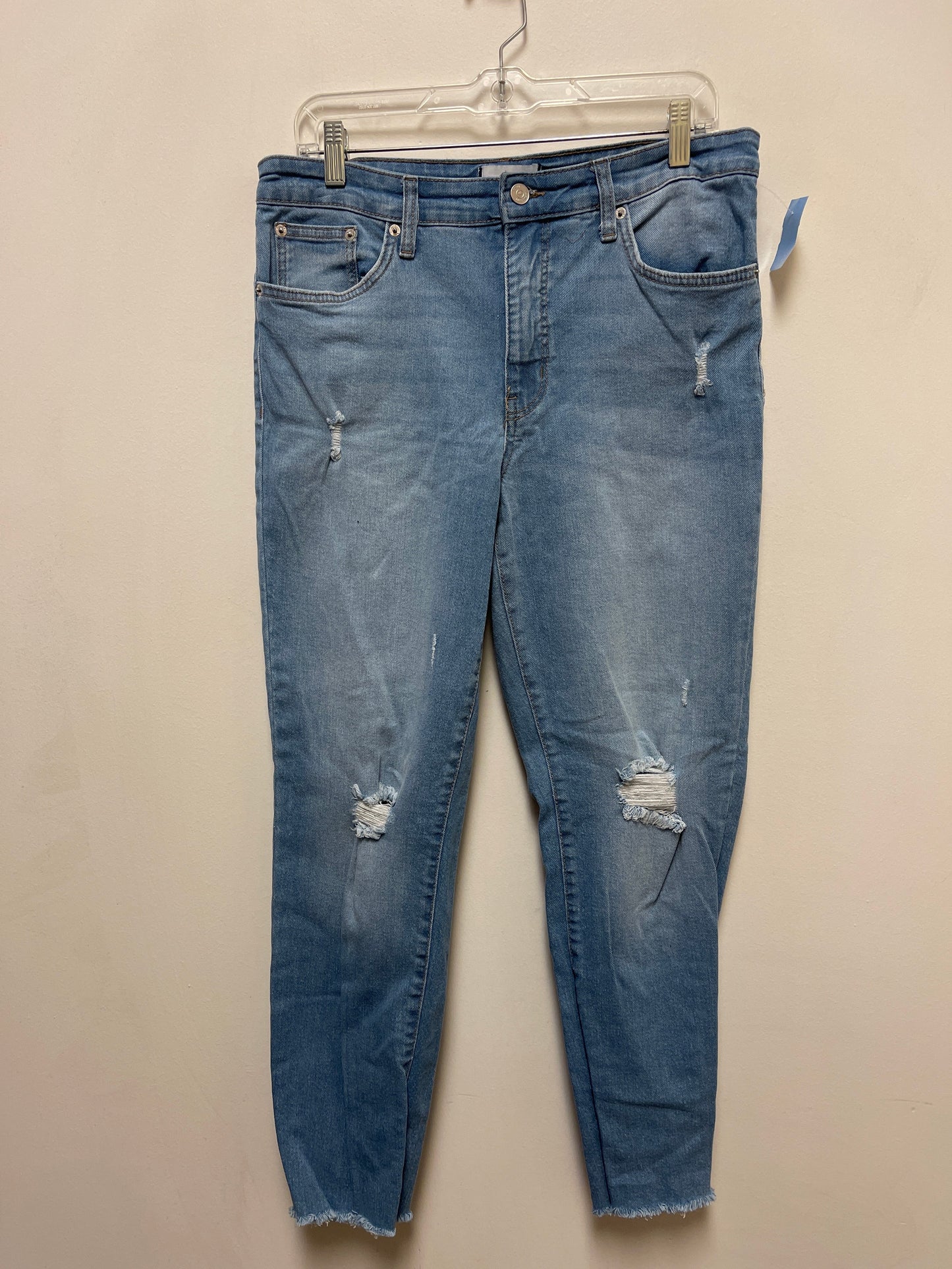 Jeans Straight By Crown And Ivy In Blue Denim, Size: 10