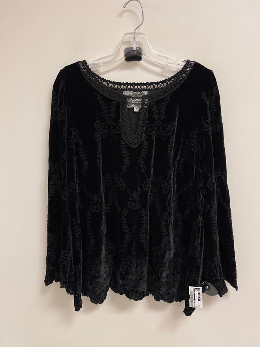 Top Long Sleeve Designer By Johnny Was In Black, Size: S