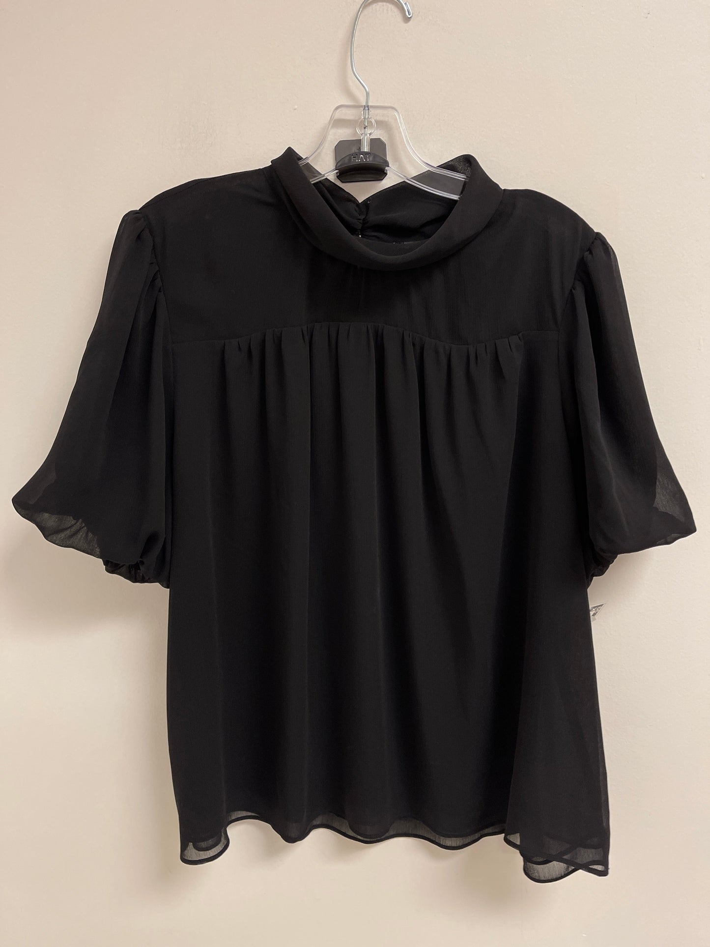 Top Short Sleeve By Ann Taylor In Black, Size: 2x