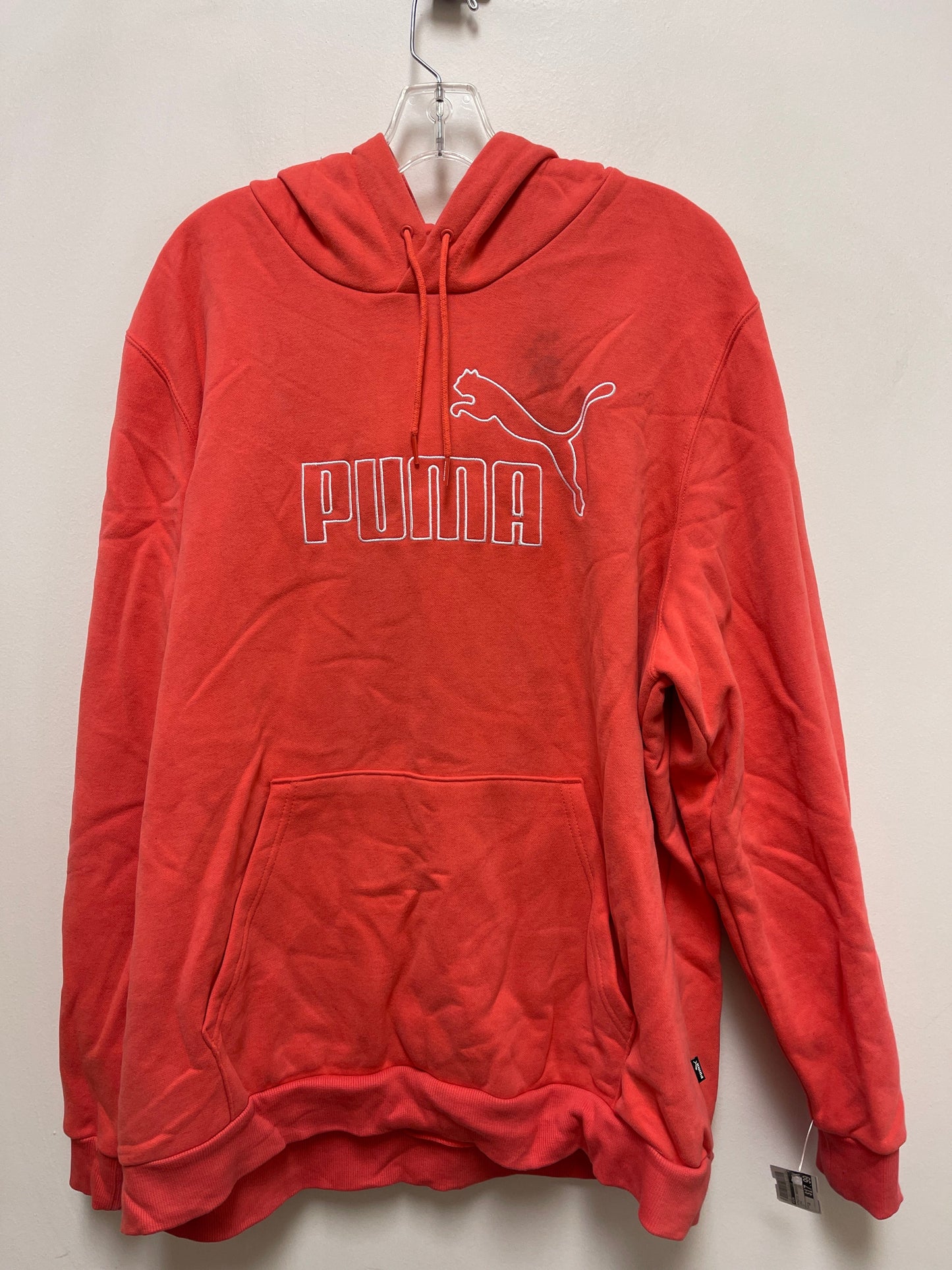 Athletic Sweatshirt Hoodie By Puma In Coral, Size: 2x