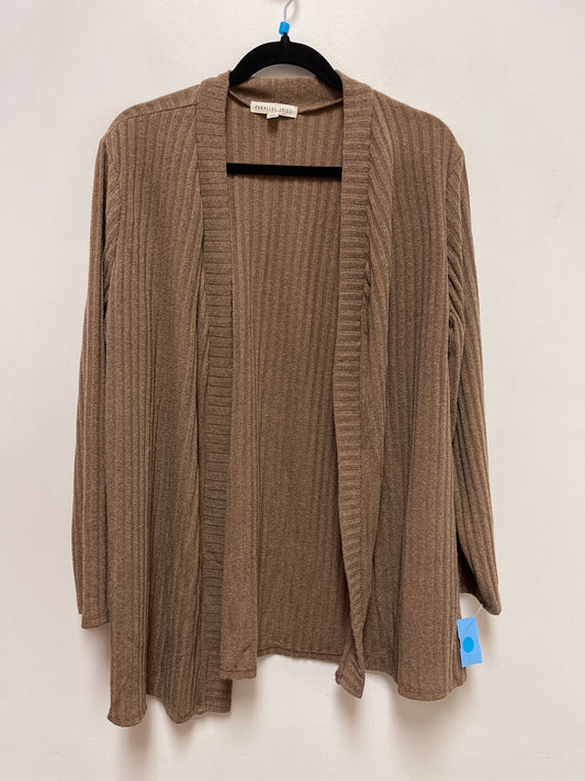 Sweater Cardigan By Clothes Mentor In Tan, Size: Xl