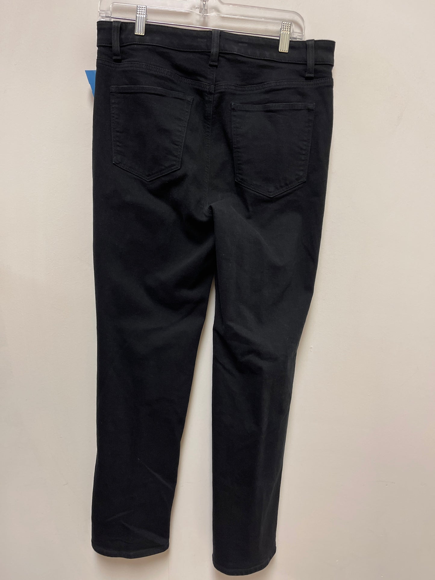 Jeans Straight By Talbots In Black Denim, Size: 8