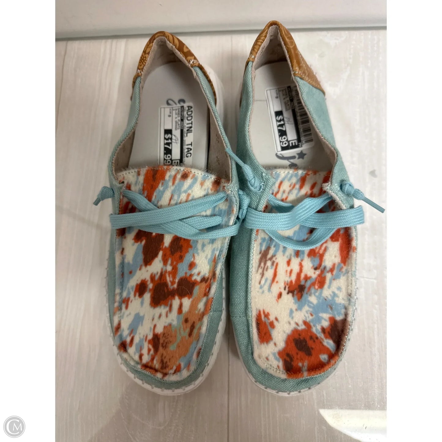 Shoes Flats By Gypsy Jazz In Blue & Orange, Size: 9