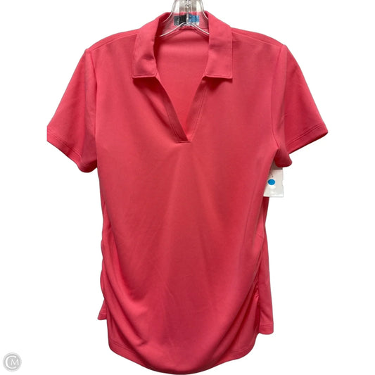 Athletic Top Short Sleeve By Pga Tour In Pink, Size: M