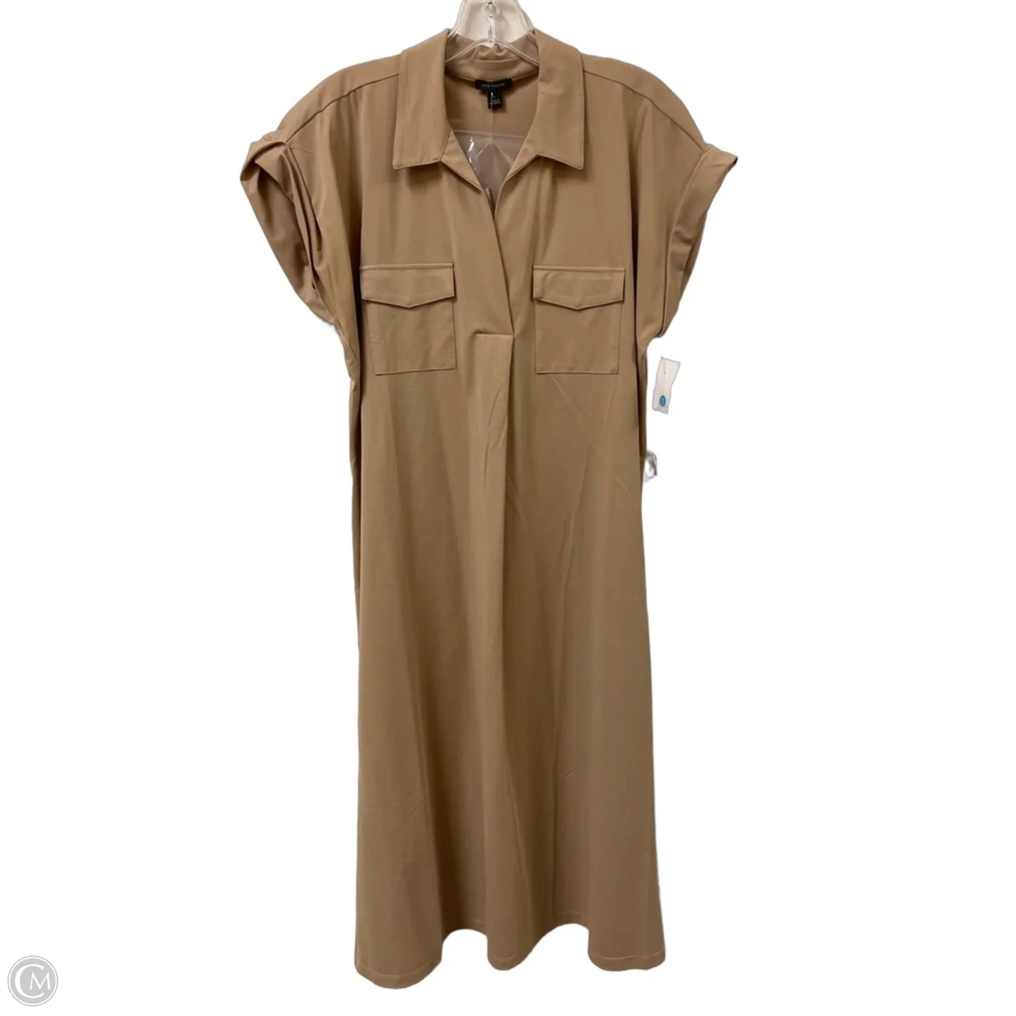 Dress Casual Short By Ann Taylor In Tan, Size: L