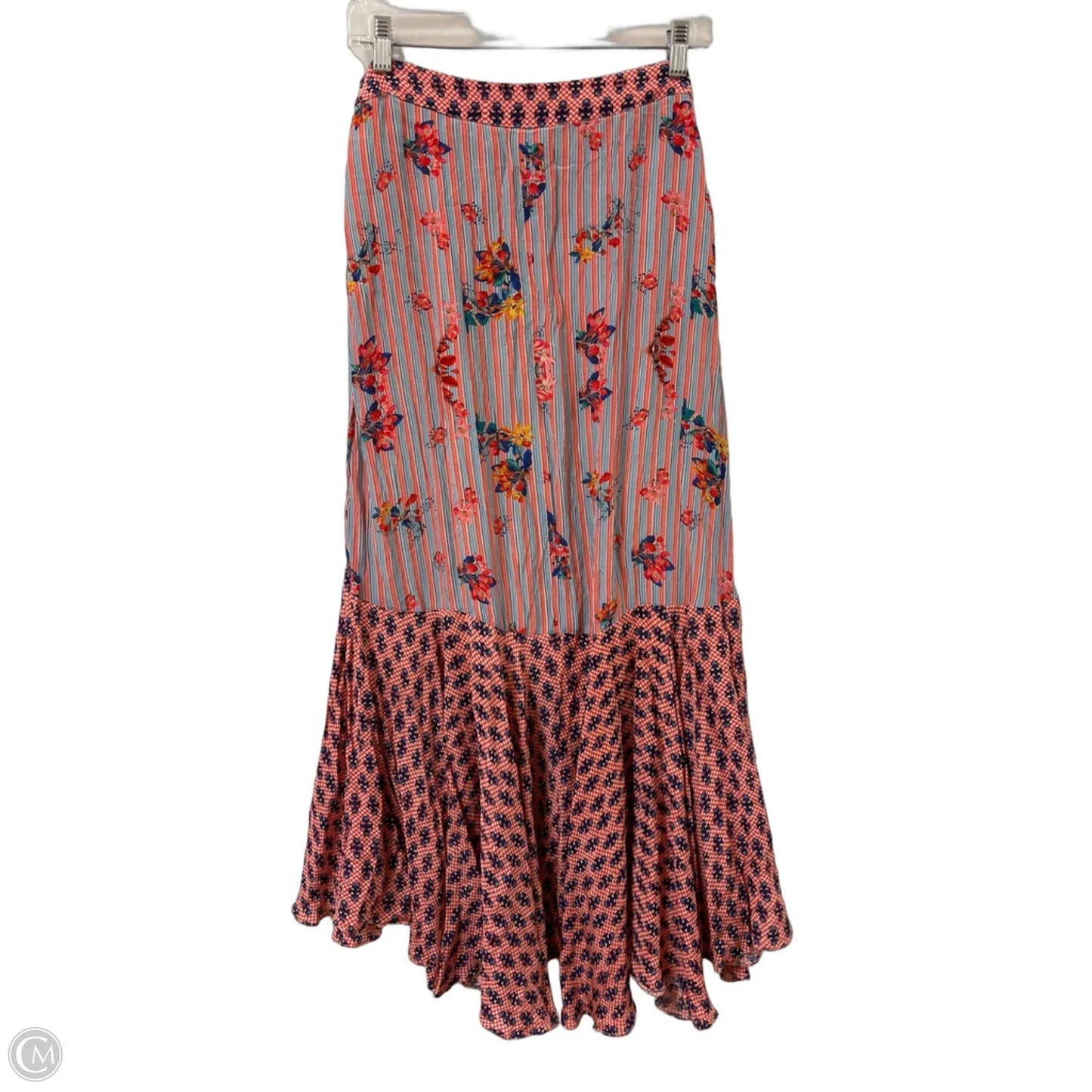 Skirt Maxi By Bhanuni By Jyoti In Blue & Orange, Size: 8