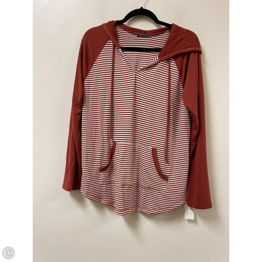 Sweatshirt Hoodie By Staccato In Striped Pattern, Size: M