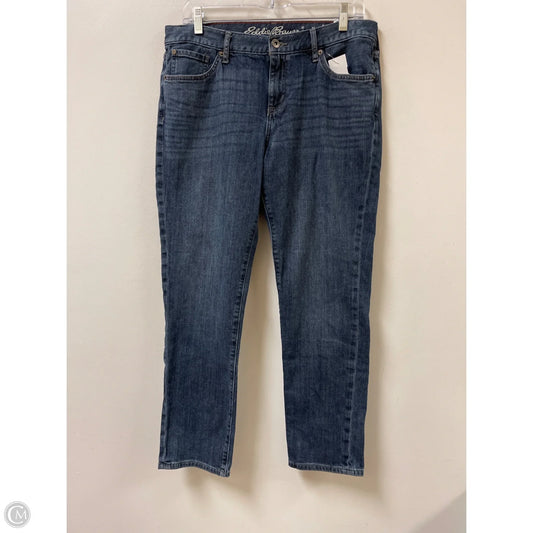 Jeans Straight By Eddie Bauer In Blue Denim, Size: 8p