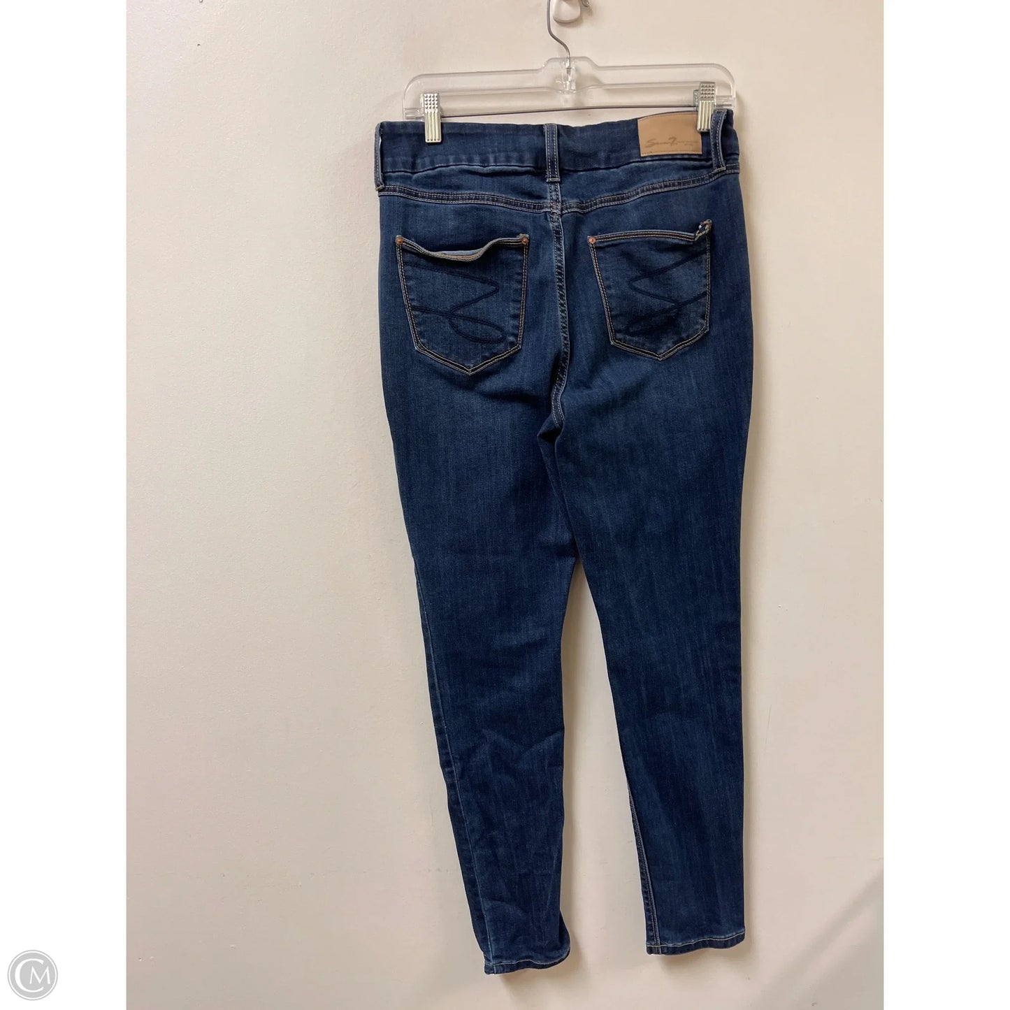 Jeans Skinny By Seven 7 In Blue Denim, Size: 10