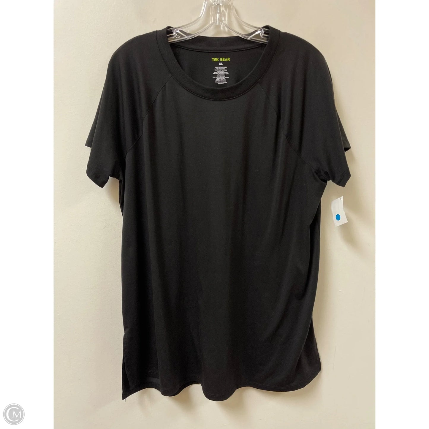 Athletic Top Short Sleeve By Tek Gear In Black, Size: Xl