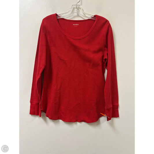 Top Long Sleeve By Old Navy In Red, Size: L