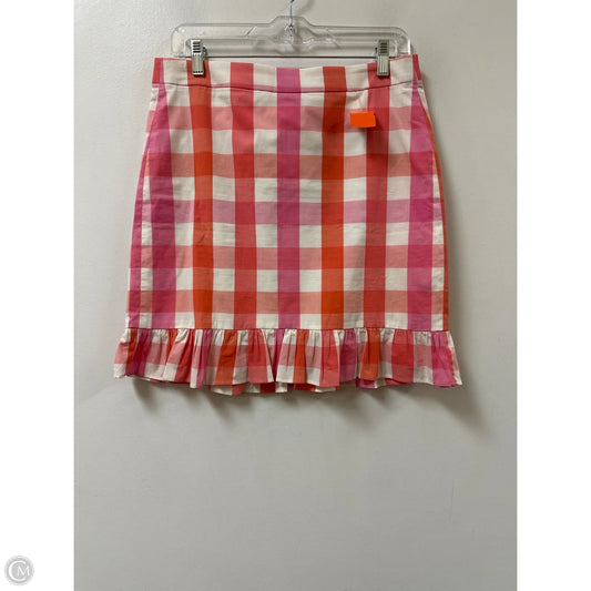 Skirt Midi By J. Crew In Orange & Pink, Size: 4