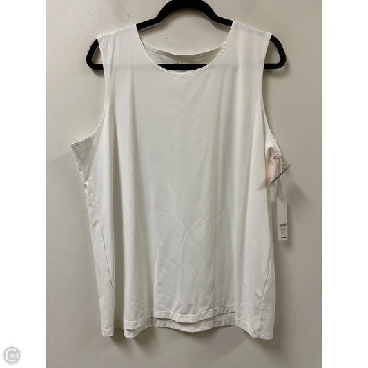 Top Sleeveless By Chicos In White, Size: 1x
