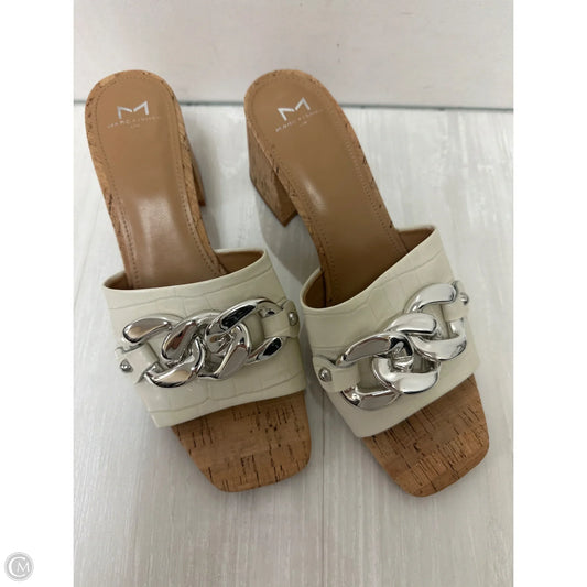 Sandals Heels Block By Marc Fisher In Cream, Size: 11