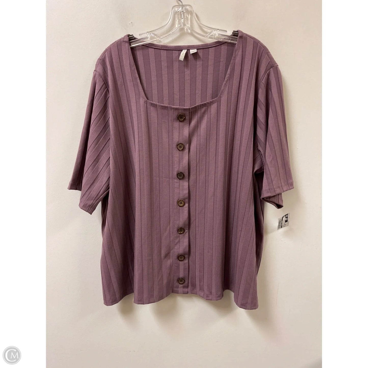 Top Short Sleeve By Clothes Mentor In Purple, Size: 3x