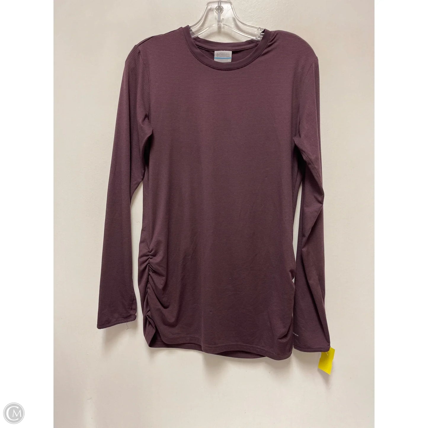 Athletic Top Long Sleeve Collar By Columbia In Purple, Size: M
