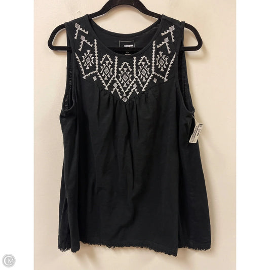 Top Sleeveless By Sonoma In Black, Size: Xl