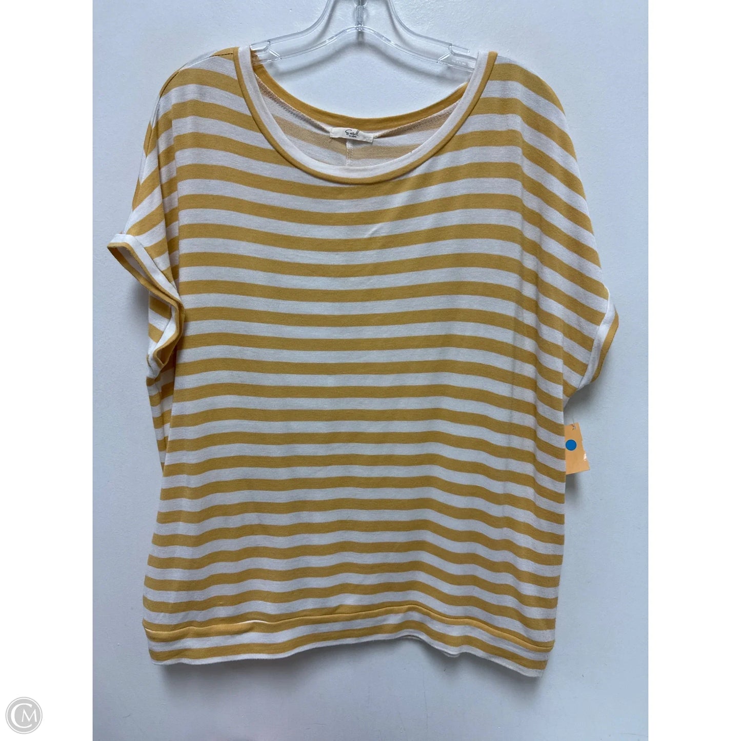 Top Short Sleeve By Easel In Yellow, Size: L