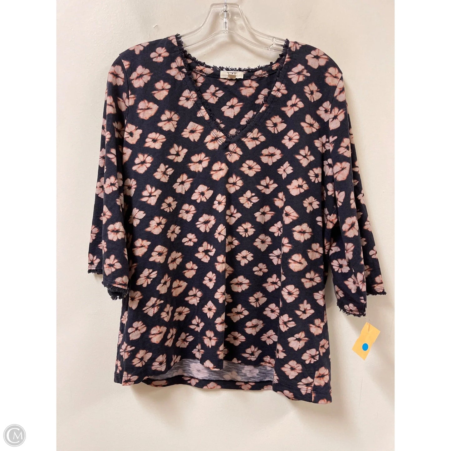 Top 3/4 Sleeve By Nic + Zoe In Floral Print, Size: L