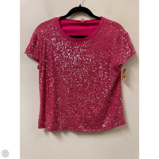 Top Short Sleeve By Cable And Gauge In Pink, Size: M