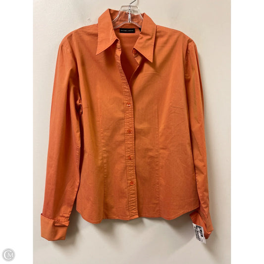 Blouse Long Sleeve By New York And Co In Orange, Size: M
