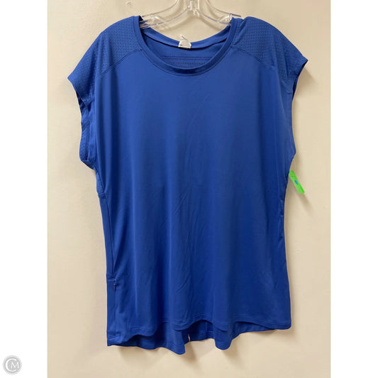 Athletic Top Short Sleeve By Champion In Blue, Size: 1x